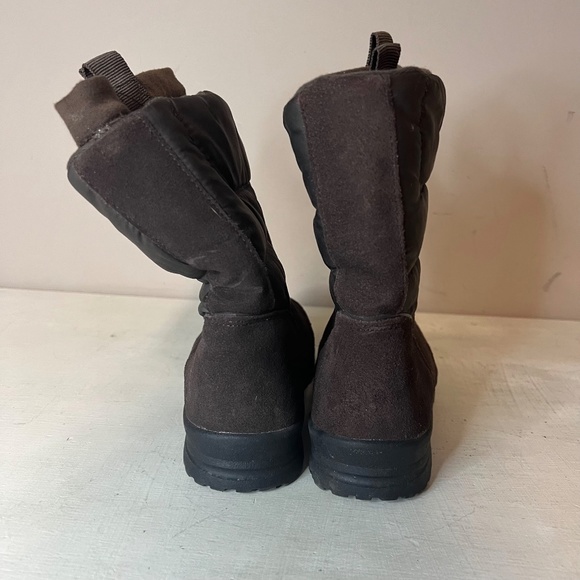 Lands End Brown Suede Lined All Weather Boots Style #406465 - Picture 3 of 7